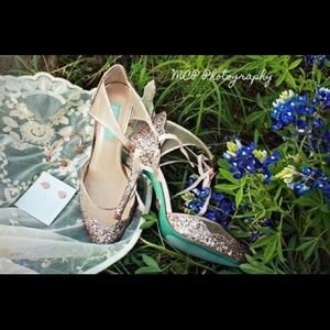 Betsy Johnson Rose Gold Bridal Shoes